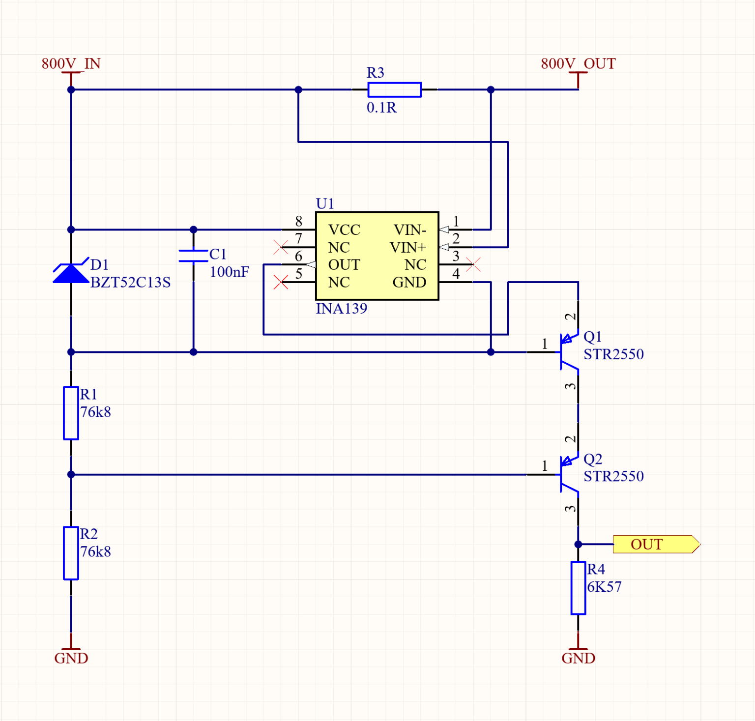 High voltage current sense circuit Shady Electronics