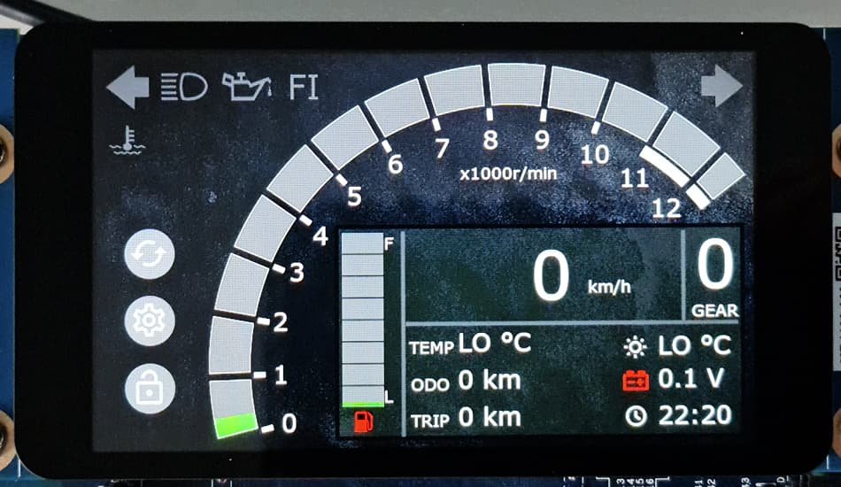 instrument cluster main screen