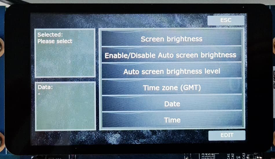 instrument cluster user screen